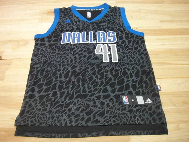 Camiseta Leopard Light Loco Dallas Mavericks Dirk Nowitzki #41 Negro